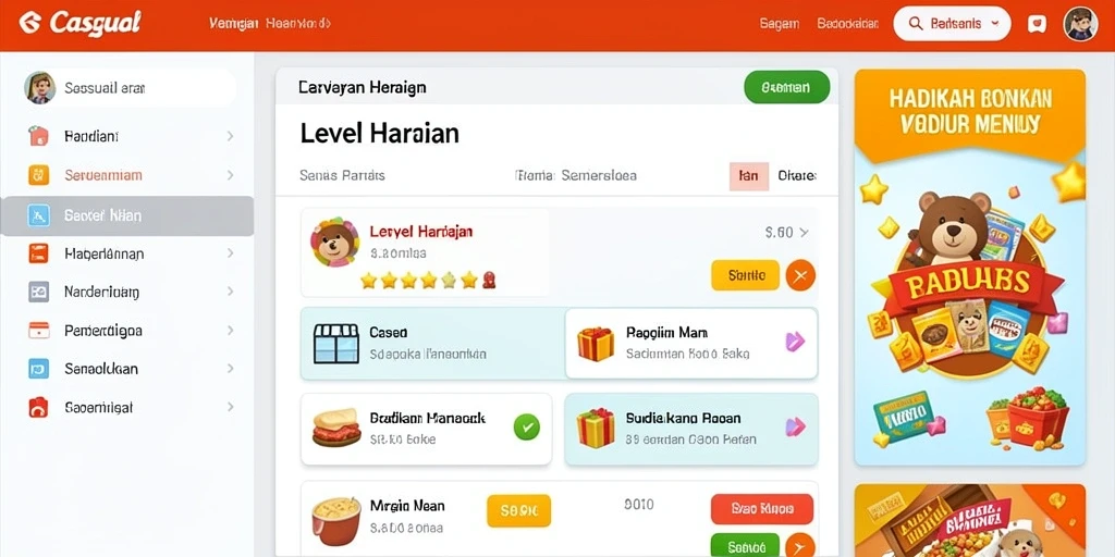 Pengalaman bermain yang seru dan menyenangkan.
